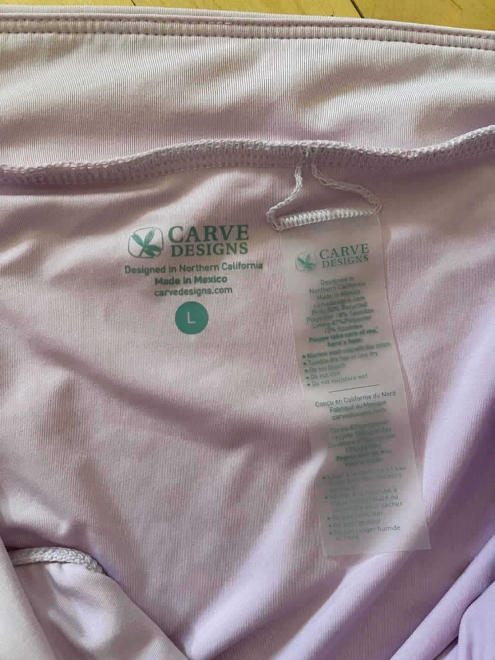 Carve Designs Lilac Hoku Swim Skirt with Side Tie Detail - Picture 8 of 8